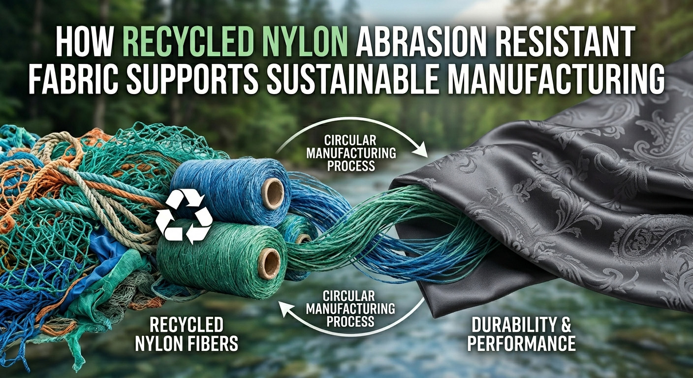 Comment le tissu en nylon recyclé résistant à l'abrasion soutient la fabrication durable