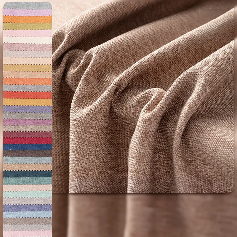 Tissu de rideau en faux lin