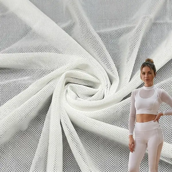 Tissu de maille de vêtement en nylon