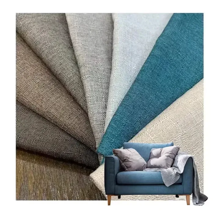 Tissu en lin et polyester