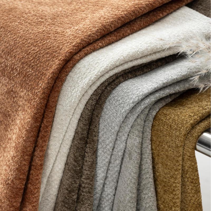 Tissu de rideau en chenille polaire flocon de neige